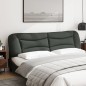 vidaXL Cabecero de cama acolchado tela gris oscuro 200 cm vidaXL Cabecero de cama acolchado tela gris oscuro 200 cm