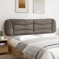 vidaXL Cabecero de cama acolchado tela gris taupe 200 cm vidaXL Cabecero de cama acolchado tela gris taupe 200 cm