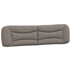 vidaXL Cabecero de cama acolchado tela gris taupe 200 cm