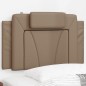 vidaXL Cabecero de cama acolchado cuero sintético capuchino 90 cm