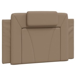 vidaXL Cabecero de cama acolchado cuero sintético capuchino 90 cm