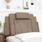 vidaXL Cabecero de cama acolchado cuero sintético capuchino 90 cm