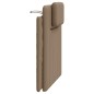 vidaXL Cabecero de cama acolchado cuero sintético capuchino 90 cm