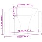 vidaXL Cabecero de cama acolchado cuero sintético capuchino 90 cm