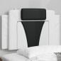 vidaXL Cabecero de cama acolchado cuero sintético blanco y negro 90 cm vidaXL Cabecero de cama acolchado cuero sintético blanco y negro 90 cm