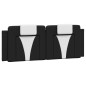 vidaXL Cabecero de cama acolchado cuero sintético negro blanco 120 cm