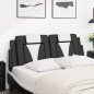 vidaXL Cabecero de cama acolchado cuero sintético negro blanco 120 cm