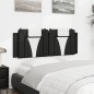 vidaXL Cabecero de cama acolchado cuero sintético negro blanco 120 cm