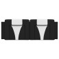 vidaXL Cabecero de cama acolchado cuero sintético negro blanco 120 cm