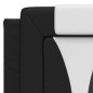 vidaXL Cabecero de cama acolchado cuero sintético negro blanco 120 cm