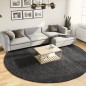 vidaXL Alfombra de pelo largo moderna gris antracita Ø 280 cm vidaXL Alfombra de pelo largo moderna gris antracita Ø 280 cm