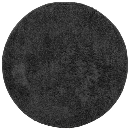 vidaXL Alfombra de pelo largo moderna gris antracita Ø 280 cm