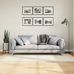 vidaXL Alfombra de pelo largo moderna crema 100x200 cm