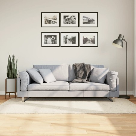 vidaXL Alfombra de pelo largo moderna crema 100x200 cm