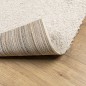 vidaXL Alfombra de pelo largo moderna crema 80x200 cm