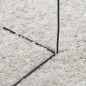 vidaXL Alfombra de pelo largo moderna crema 80x200 cm