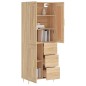 vidaXL Aparador alto madera contrachapada color roble 69,5x34x180 cm vidaXL Aparador alto madera contrachapada color roble 69,5x34x180 cm