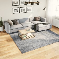 vidaXL Alfombra de pelo largo moderna azul 240x240 cm