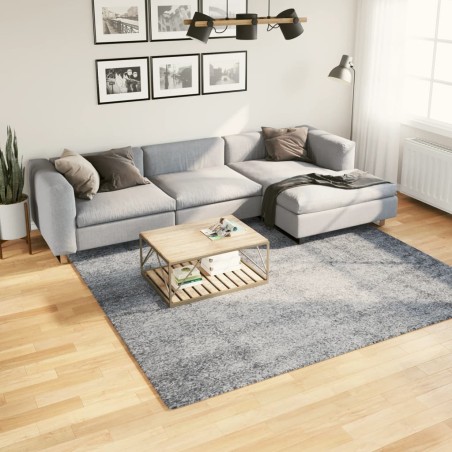vidaXL Alfombra de pelo largo moderna azul 240x240 cm