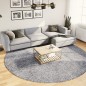 vidaXL Alfombra de pelo largo moderna azul Ø 280 cm