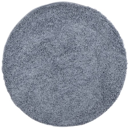 vidaXL Alfombra de pelo largo moderna azul Ø 200 cm