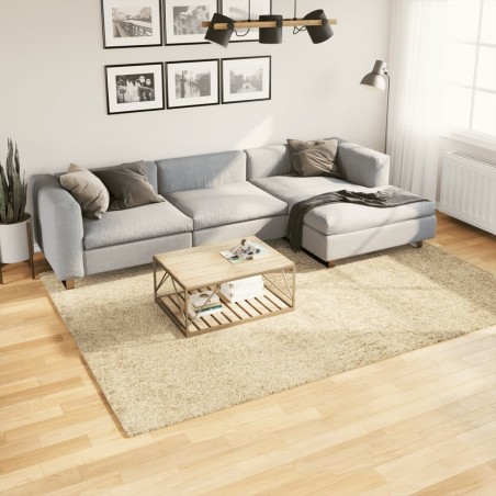 vidaXL Alfombra de pelo largo moderna dorado 200x280 cm
