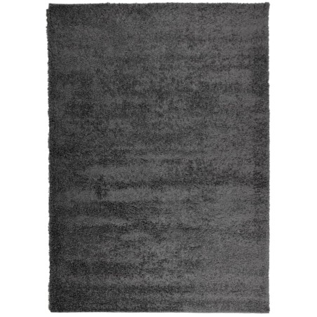 vidaXL Alfombra de pelo largo moderna gris antracita 240x340 cm