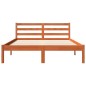 vidaXL Estructura de cama madera maciza pino marrón cera 135x190 cm vidaXL Estructura de cama madera maciza pino marrón cera 135x190 cm