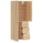 vidaXL Aparador alto madera contrachapada color roble 69,5x34x180 cm vidaXL Aparador alto madera contrachapada color roble 69,5x34x180 cm