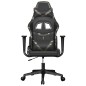 vidaXL Silla gaming de masaje cuero sintético negro y camuflaje vidaXL Silla gaming de masaje cuero sintético negro y camuflaje