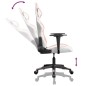 vidaXL Silla gaming de masaje cuero sintético blanco y rosa vidaXL Silla gaming de masaje cuero sintético blanco y rosa