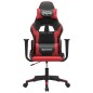 vidaXL Silla gaming de masaje cuero sintético negro y rojo vidaXL Silla gaming de masaje cuero sintético negro y rojo
