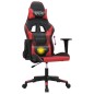 vidaXL Silla gaming de masaje cuero sintético negro y rojo vidaXL Silla gaming de masaje cuero sintético negro y rojo