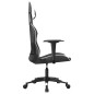 vidaXL Silla gaming de masaje cuero sintético negro y blanco vidaXL Silla gaming de masaje cuero sintético negro y blanco