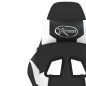 vidaXL Silla gaming de masaje cuero sintético negro y blanco vidaXL Silla gaming de masaje cuero sintético negro y blanco