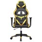 vidaXL Silla gaming de masaje cuero sintético negro y dorado vidaXL Silla gaming de masaje cuero sintético negro y dorado