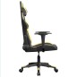 vidaXL Silla gaming de masaje cuero sintético negro y dorado vidaXL Silla gaming de masaje cuero sintético negro y dorado