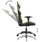 vidaXL Silla gaming de masaje cuero sintético negro y dorado vidaXL Silla gaming de masaje cuero sintético negro y dorado