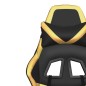 vidaXL Silla gaming de masaje cuero sintético negro y dorado vidaXL Silla gaming de masaje cuero sintético negro y dorado