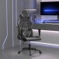 vidaXL Silla gaming de masaje cuero sintético negro y gris vidaXL Silla gaming de masaje cuero sintético negro y gris