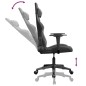vidaXL Silla gaming de masaje cuero sintético negro y gris vidaXL Silla gaming de masaje cuero sintético negro y gris
