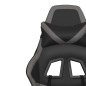 vidaXL Silla gaming de masaje cuero sintético negro y gris vidaXL Silla gaming de masaje cuero sintético negro y gris