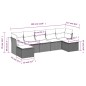 vidaXL Set de sofás de jardín 7 piezas con cojines ratán PE gris vidaXL Set de sofás de jardín 7 piezas con cojines ratán PE gris
