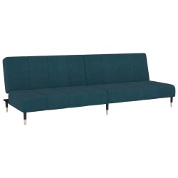 vidaXL Sofá cama de 2 plazas terciopelo azul