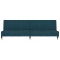 vidaXL Sofá cama de 2 plazas terciopelo azul vidaXL Sofá cama de 2 plazas terciopelo azul
