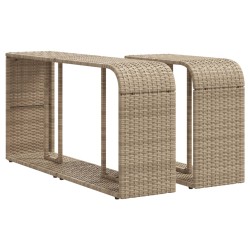 vidaXL Estantes de almacenaje 2 unidades ratán sintético beige
