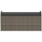 vidaXL Banco de almacenaje con cojín ratán sintético gris 115x51x52 cm vidaXL Banco de almacenaje con cojín ratán sintético gris 115x51x52 cm