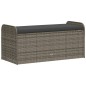vidaXL Banco de almacenaje con cojín ratán sintético gris 115x51x52 cm vidaXL Banco de almacenaje con cojín ratán sintético gris 115x51x52 cm