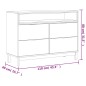 vidaXL Cómoda FLAM madera maciza de pino 110x40x80 cm vidaXL Cómoda FLAM madera maciza de pino 110x40x80 cm