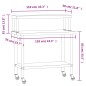 vidaXL Mesa de trabajo para cocina con estante acero inox 110x55x120cm vidaXL Mesa de trabajo para cocina con estante acero inox 110x55x120cm